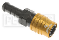 Click for a larger picture of Quick-Disconnect Socket to 6AN Hose Barb, EPDM Seals
