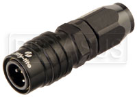 Large photo of Quick-Disconnect Socket to 4AN Hose End, Black, 2000 Series, Pegasus Part No. JT21604J