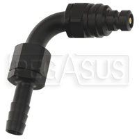 Click for a larger picture of Quick-Disconnect Plug to 5AN Hose Barb, 90 Degree, 2k Series