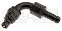 Click for a larger picture of Quick-Disconnect Plug to 6AN Hose Barb, 90 Degree, 2k Series