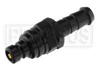 Click for a larger picture of Quick-Disconnect Plug to 6AN Hose Barb, EPDM Seals 2k Series
