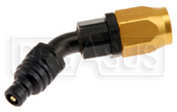Click for a larger picture of Quick-Disconnect Plug to 6AN Hose End, 45 Degree 2000 Series