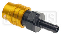 Click for a larger picture of Quick-Disconnect Socket to 6AN Hose Barb, 3000 Series