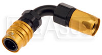 Click for a larger picture of Quick-Disconnect Socket to 8AN Hose End, 90 Degree 3k Series
