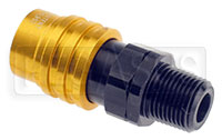 Click for a larger picture of Quick-Disconnect Socket to 3/8 NPT Male, Buna Seals