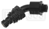 Click for a larger picture of Quick-Disconnect Plug to 6AN Male O-Ring Boss, 45 Degree