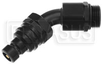Click for a larger picture of Quick-Disconnect Plug to 8AN Male ORB Adapter, 45 Degree