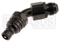 Click for a larger picture of Quick-Disconnect Plug to 8AN Male, 45 Degree, 3000 Series