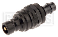 Click for a larger picture of Quick-Disconnect Plug to 6AN Hose Barb, Buna-N Seal