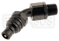 Click for a larger picture of Quick-Disconnect Plug to 3/8 NPT Male, Buna Seal, 45 Degree