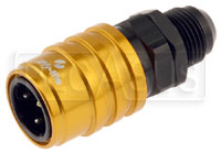 Click for a larger picture of Quick-Disconnect Socket to 10AN Male, Non-Valved 5000 Series