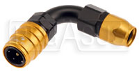 Click for a larger picture of Quick-Disconnect Socket to 10AN Hose End, 90 Degree