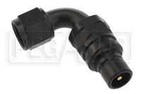 Click for a larger picture of Quick-Disconnect Plug to 10AN Female, 90°, 5000 Series, Buna