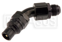 Click for a larger picture of Quick-Disconnect Plug to 10AN Male, 45 Degree, 5000 Series
