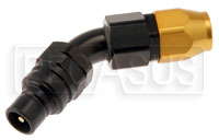 Click for a larger picture of Quick-Disconnect Plug to 10AN Hose, 45 Degree, 5000 Series