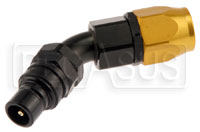 Large photo of Quick-Disconnect Plug to 12AN Hose End, 45 Degree, 5k Series, Pegasus Part No. JT52612D