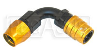 Click for a larger picture of Quick-Disconnect Socket to 6AN Hose End, 90 Degree 3k Series
