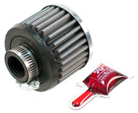 K&N 1in Flange ID x 2in OD x 1.5 inch H Rubber Base Crankcase Vent Filter main image 0