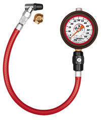 Click for a larger picture of Longacre 2.5" Liquid Filled Tire Pressure Gauge, 0-60 psi