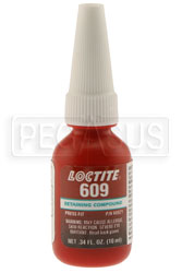 Click for a larger picture of Loctite 609 Bearing Mount (Green) Retaining Compound, 10 ml