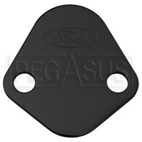Click for a larger picture of FORD Logo Fuel Pump Block-Off Plate, Black Crinkle Finish