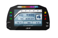 Click for a larger picture of AiM MXS 1.2 Strada Street Icons Dash with RPM Harness