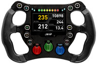 Click for a larger picture of AiM SW4 280mm Steering Wheel w/Paddle Shifters & Harness