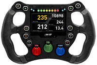 Click for a larger picture of AiM SW4 270mm Steering Wheel w Gear/Clutch Paddles & Harness