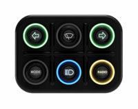 Click for a larger picture of AiM K6 Compact 6 Button Keypad for PDM Units