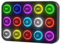 Click for a larger picture of AiM K15 Compact 15 Button Keypad for PDM Units