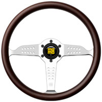 Click for a larger picture of MOMO Heritage Super Grand Prix Wood Steering Wheel, 350mm