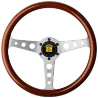 Click for a larger picture of MOMO Heritage Indy Wood Steering Wheel, 350mm