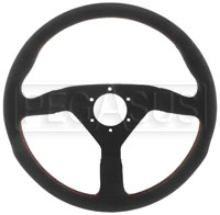 Click for a larger picture of MOMO Monte Carlo Alcantara Steering Wheel, Blk/Red, 350 mm