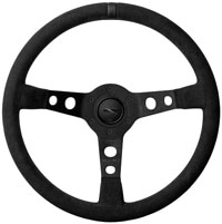 Click for a larger picture of MOMO Model 07 Black Edition Steering Wheel, Suede, 350mm