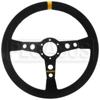 Click for a larger picture of MOMO Model 07 Steering Wheel, Black, Suede, 350mm