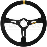 Click for a larger picture of MOMO Model 08 Steering Wheel, Black, Suede, 350mm