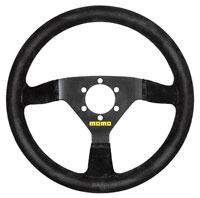 Click for a larger picture of MOMO Model 69 Racing Steering Wheel, Suede, 350mm