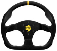 Click for a larger picture of MOMO Model 30 Flat Bottom Steering Wheel, Suede, 320mm