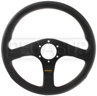 Click for a larger picture of MOMO Tuner Steering Wheel, Smooth Leather, 320mm, Black