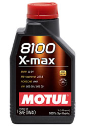 Click for a larger picture of Motul 8100 X-MAX Synthetic Engine Oil