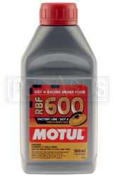 Large photo of Motul RBF 600 DOT 4 Racing Brake Fluid, Pegasus Part No. MT600-Quantity