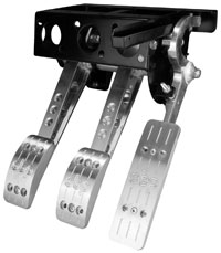 Large photo of OBP Pro-Race V2 3-Pedal Box, Overhung Mount, without MC, Pegasus Part No. OBP-0002PRTC