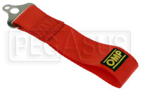 Click for a larger picture of OMP Flexible Polyester Strap Tow Loop, Red