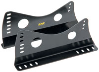 Large photo of OMP Steel Side-Mount Seat Brackets, Tall, Black, FIA, Pegasus Part No. OMP-HC731E