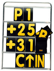 Click for a larger picture of (S) OMP Professional 4 Row Pit Board