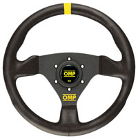 Click for a larger picture of OMP Trecento Steering Wheel, Suede, 300mm (11.8")