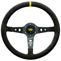 Click for a larger picture of OMP Corsica Superleggero Suede Dished Steering Wheel, 350mm