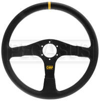 Click for a larger picture of OMP Velocita 380 Steering Wheel, Leather, 380mm (15")