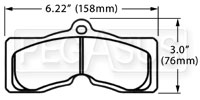 Pegasus Part No. PF008 - PFC Racing Brake Pad, 67-82 Corvette, 67-68 Firebird (D8) Click for a larger picture of PFC Racing Brake Pad, 67-82 Corvette, 67-68 Firebird (D8)
