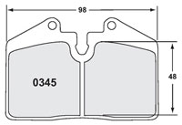 Click for a larger picture of PFC Racing Brake Pad, Porsche 911, 78-96